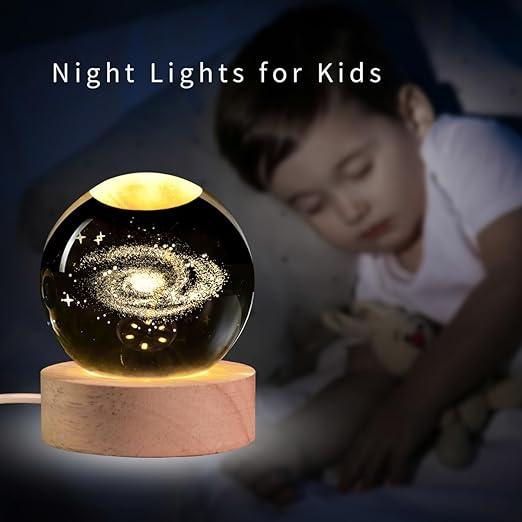 Buy TecSox 3D Galaxy Crystal Ball with LED Stand - Image 2
