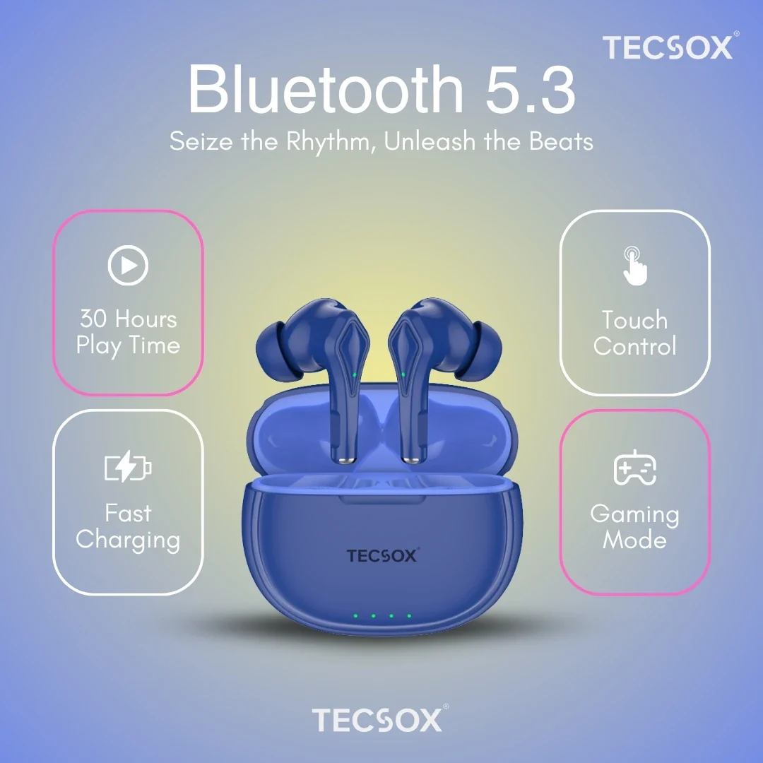 Buy TecSox Neo231 Wireless Earbud With Deep Bass & Comfortable Fit - Image 30