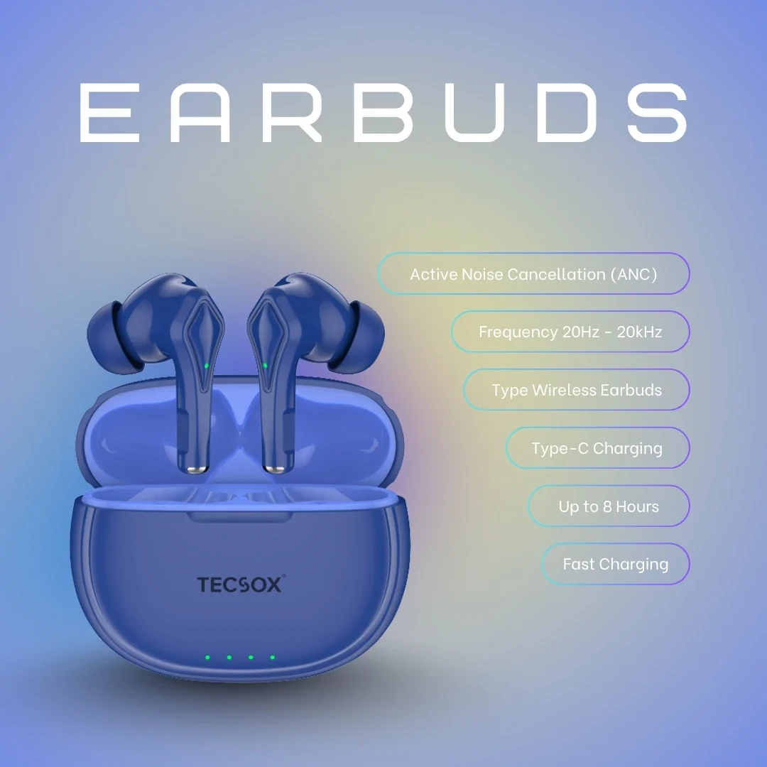 Buy TecSox Neo231 Wireless Earbud With Deep Bass & Comfortable Fit - Image 33