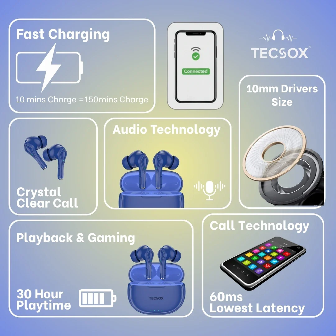 Buy TecSox Neo231 Wireless Earbud With Deep Bass & Comfortable Fit - Image 6