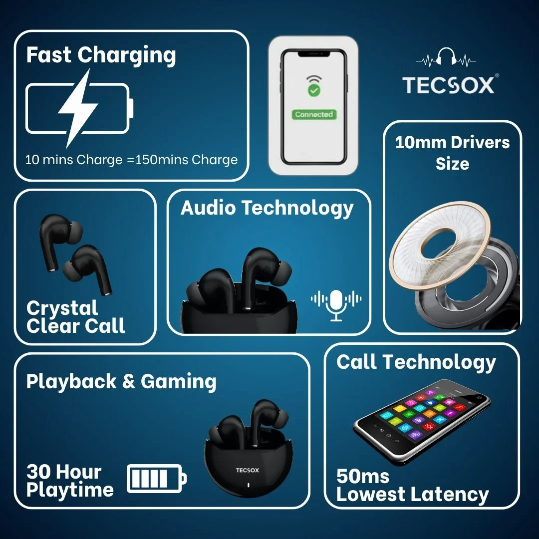Buy TecSox Omega Wireless Earbud With Comfortable Fit - Image 10