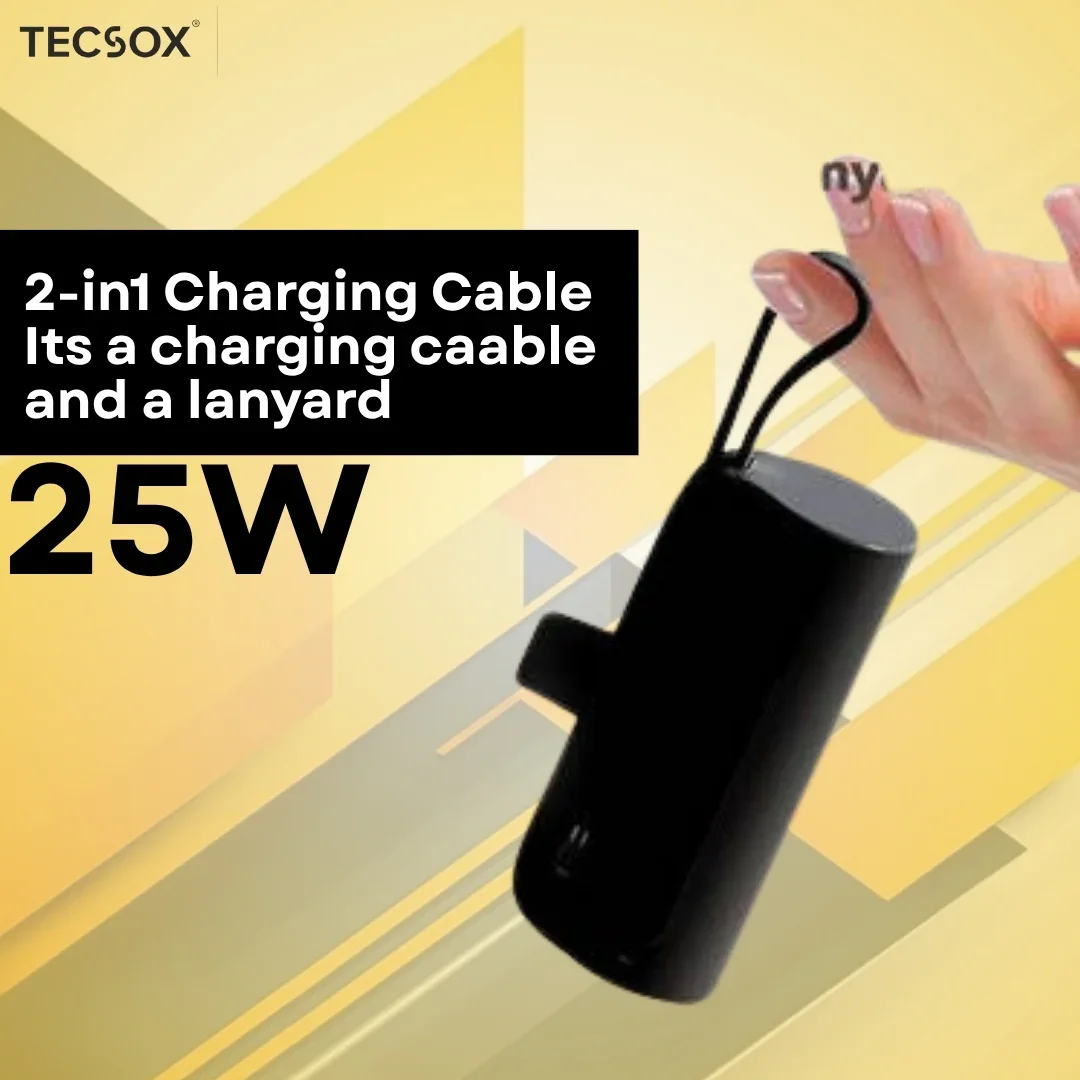 Buy TecSox POP Charge | 5000mAh Power Bank | 25W Output - Image 3