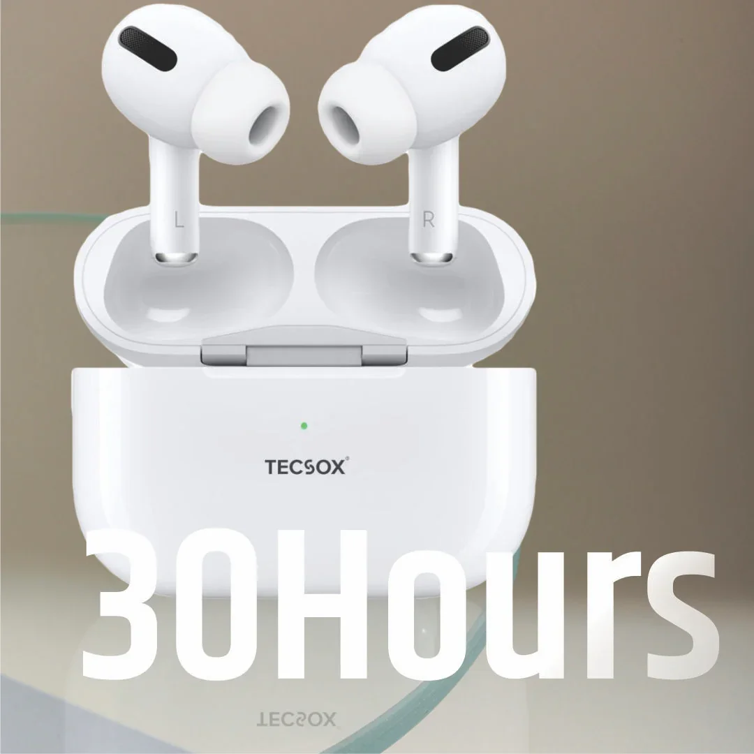 Buy TecPod Pro White Bluetooth Earbuds | Deep Bass | Water Resistant - Image 2