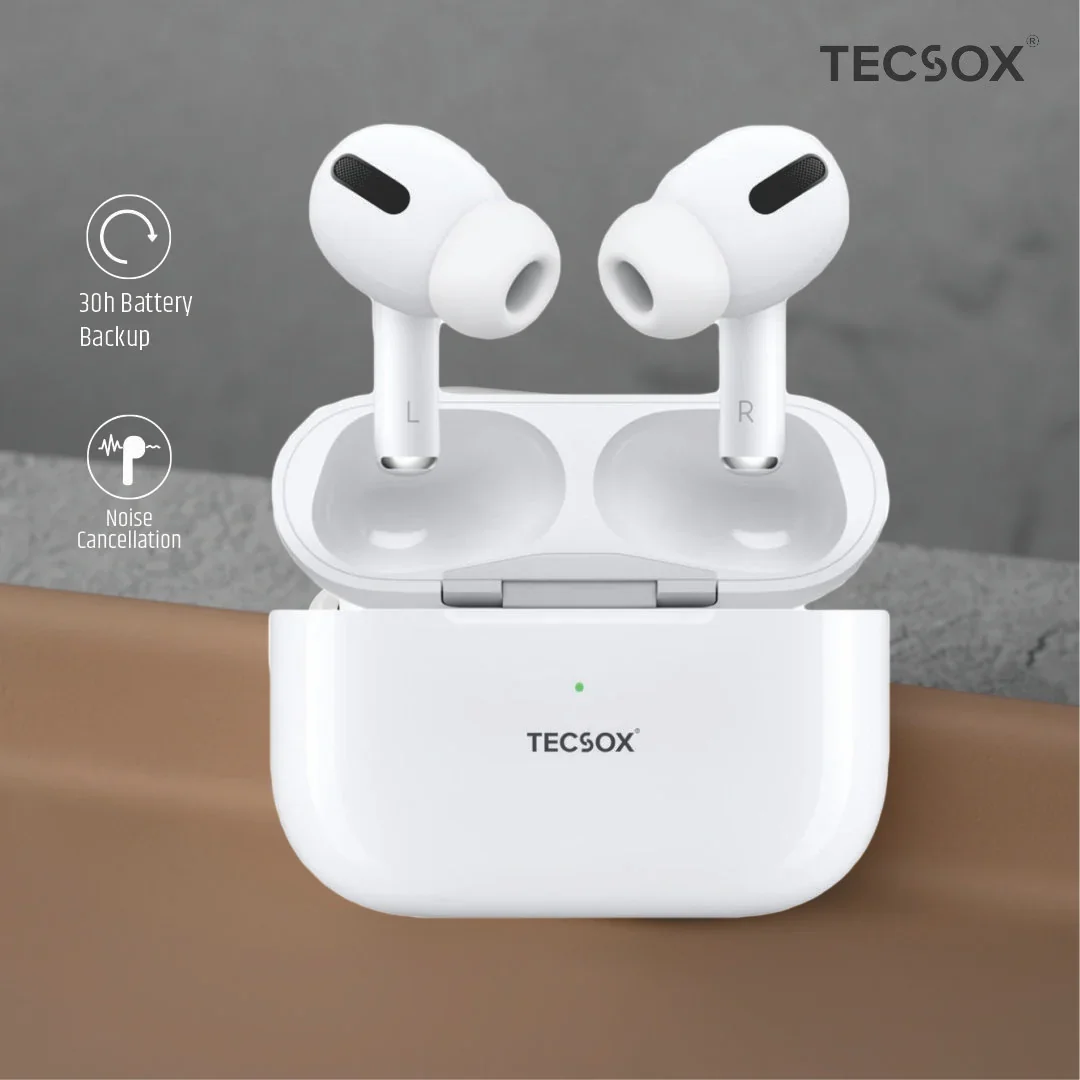 Buy TecPod Pro White Bluetooth Earbuds | Deep Bass | Water Resistant - Image 3