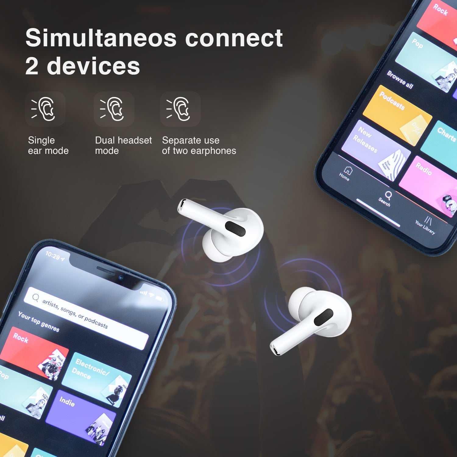 Buy TecPod Pro White Bluetooth Earbuds | Deep Bass | Water Resistant - Image 6