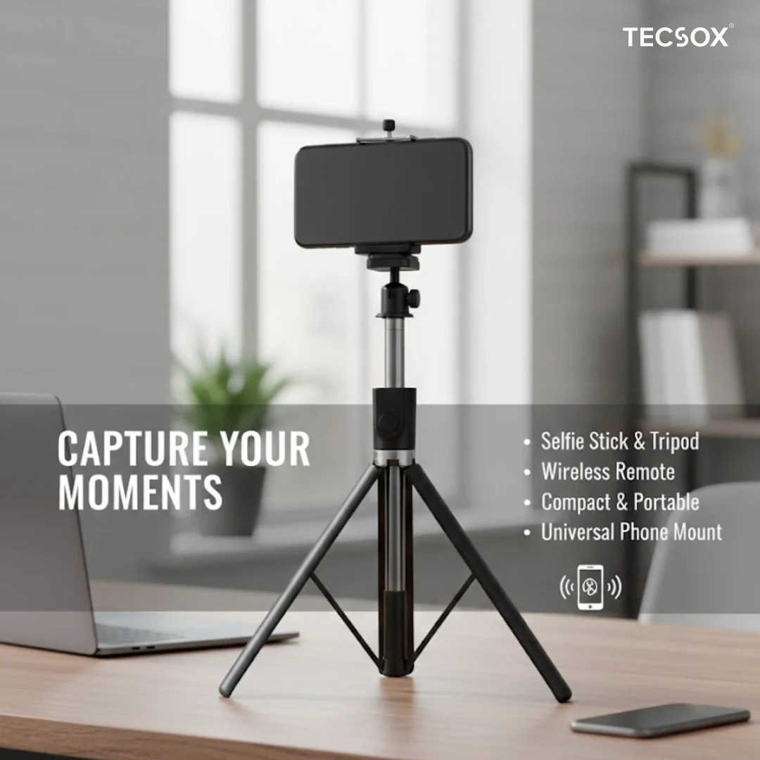 TecSox Halo Stick | 5FT Professional Multi-Role Tripod & Selfie Stick - Image 11