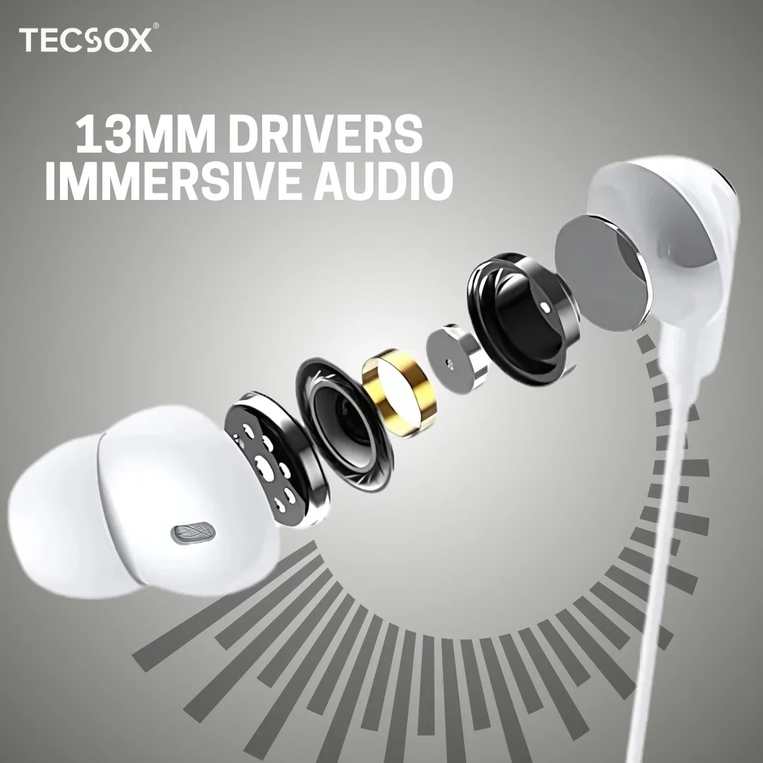 TecSox  Prime Type C Earphones Online | Supports All Device - Image 7