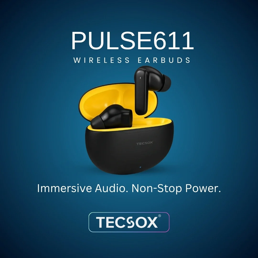 TecSox Pulse 611 Bluetooth Earbuds | Bluetooth 5.3 | 30Hr Play Time | Deep Bass Airpods - Image 34