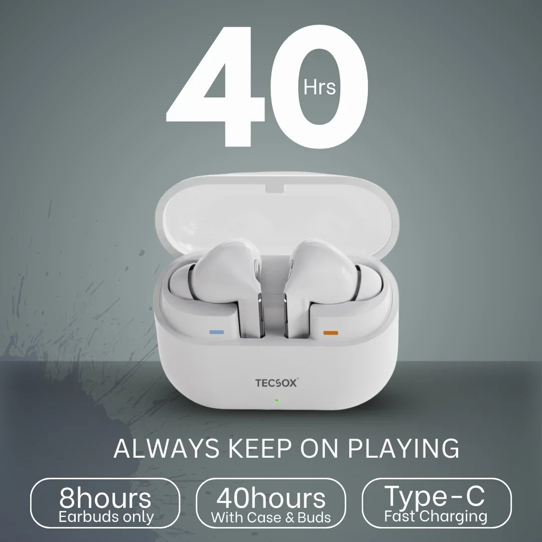 Order TecSox Audora Bluetooth Earbuds | Deep Bass | Under ₹1000 - Image 24