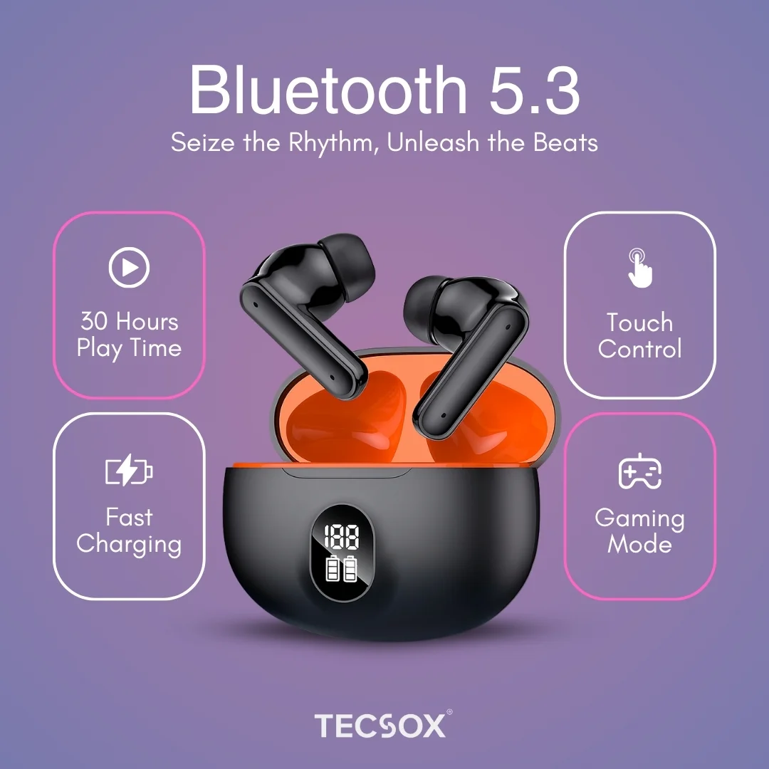 Pulse411  Bluetooth Earbuds | 30 Hours Playtime | Digital Display - Image 5