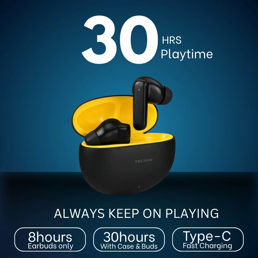 Order TecSox Pulse 611 Bluetooth Earbuds | Deep Bass | 30 Hour Play time - Image 24