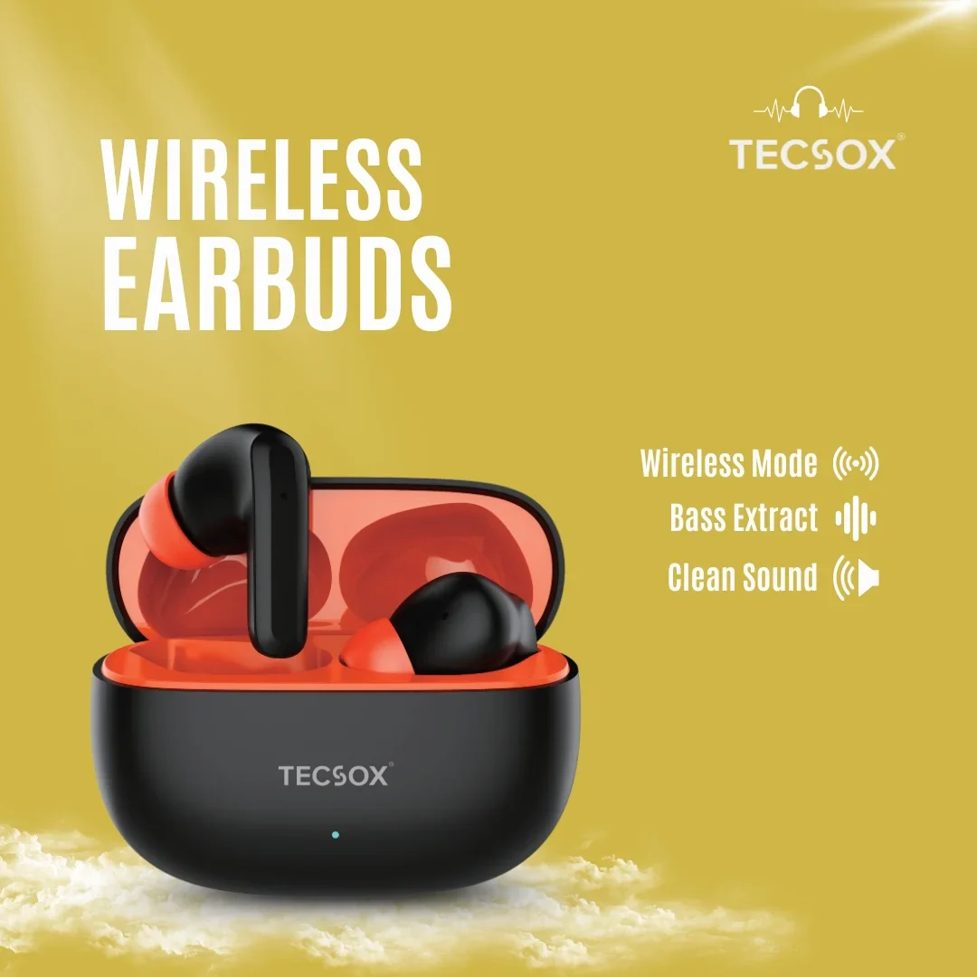 TecSox Wave Bluetooth Earbuds | Deep Bass | IPX water resistance - Image 10