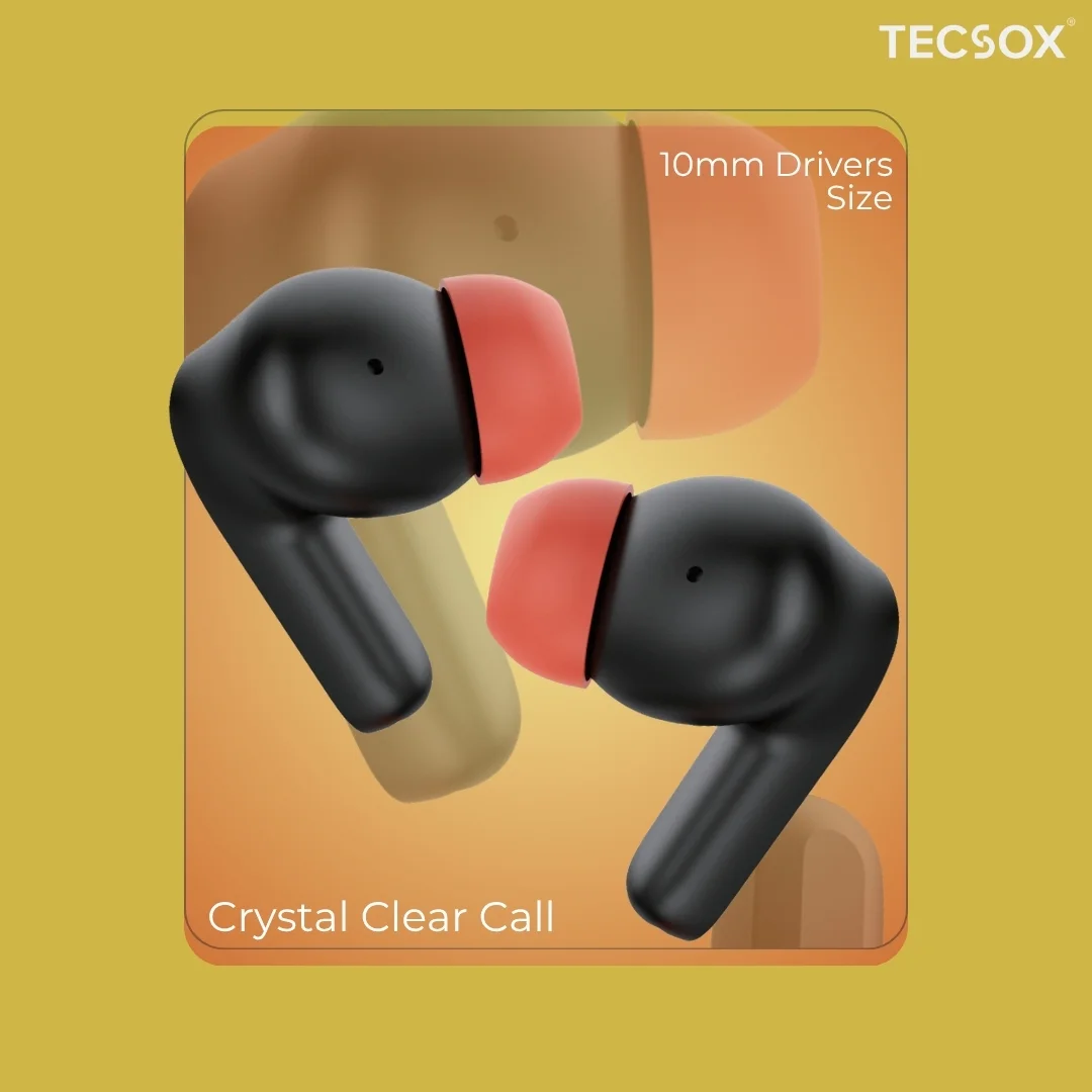TecSox Wave Bluetooth Earbuds | Deep Bass | IPX water resistance - Image 13