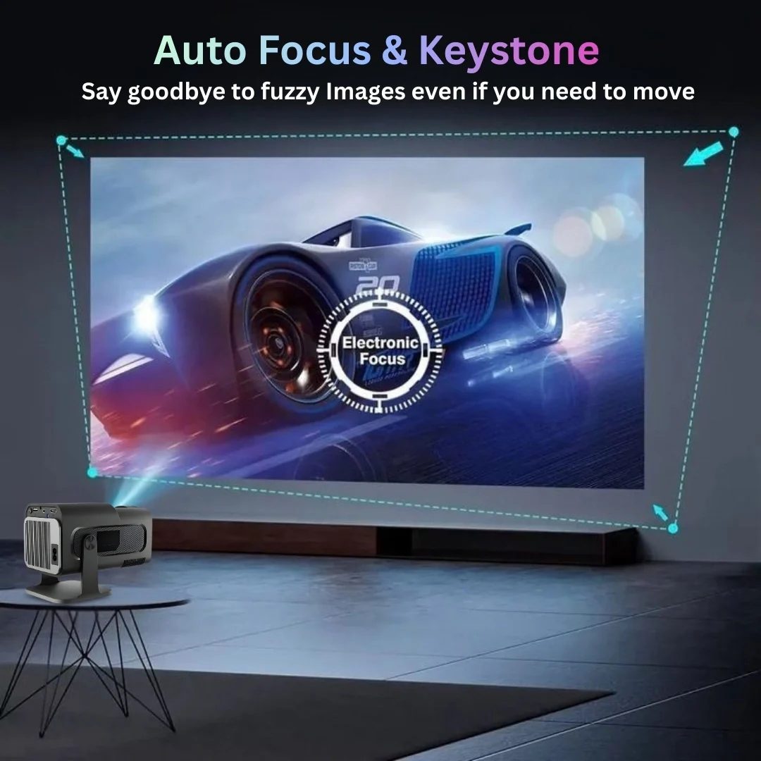 Tecsox Panther Mini Projector: 4K Video | Android 11 | 180° rotation - Image 5