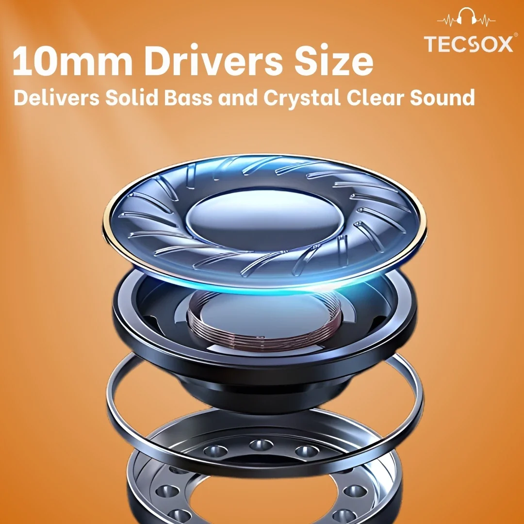 Buy TecPod Max White Bluetooth Earbuds | Deep Bass | 30-hour playtime - Image 8