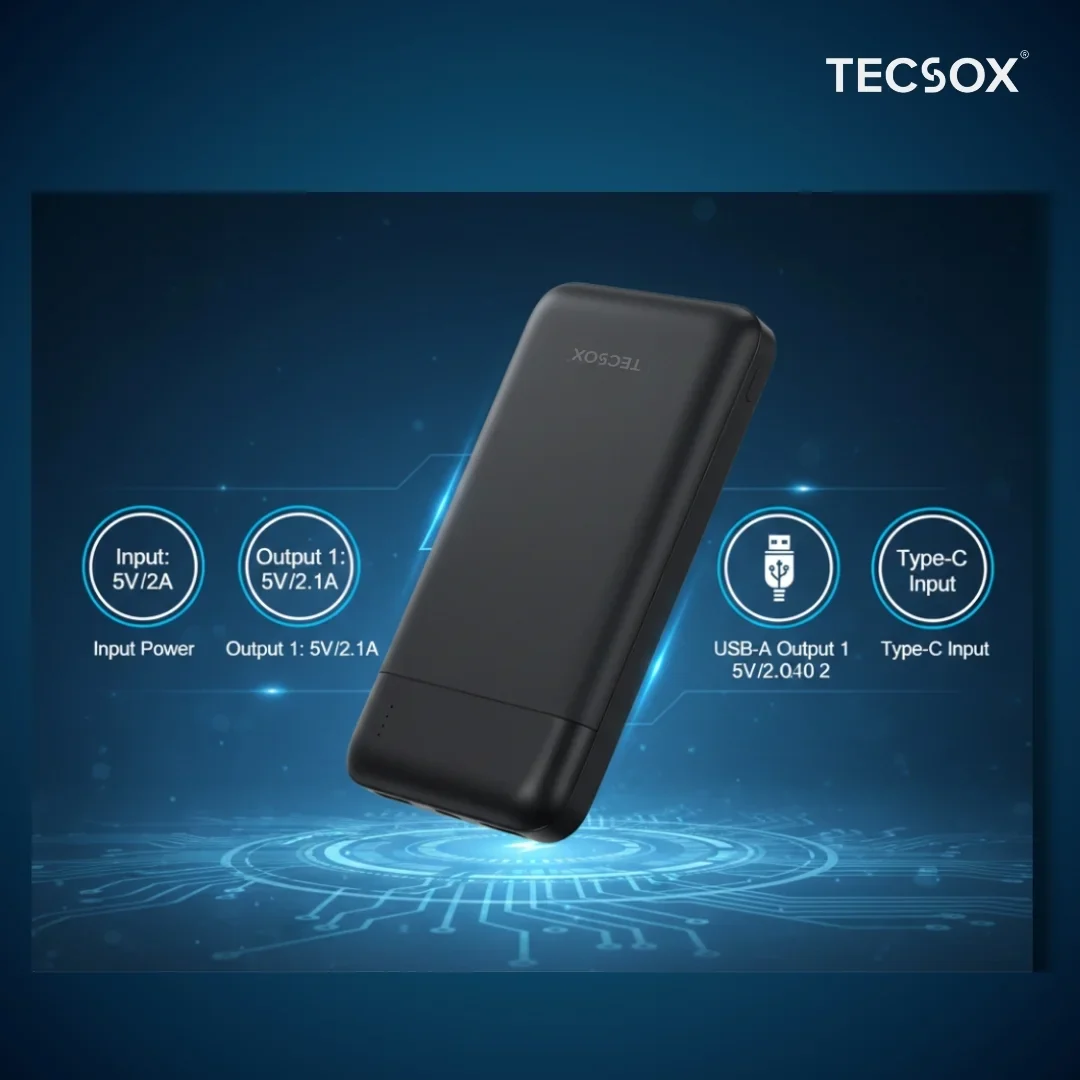 TecSox Power Pack | 10000 mAh Powerbank | 15W - Image 11