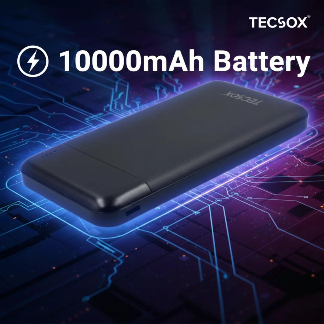 TecSox Power Pack | 10000 mAh Powerbank | 15W - Image 9