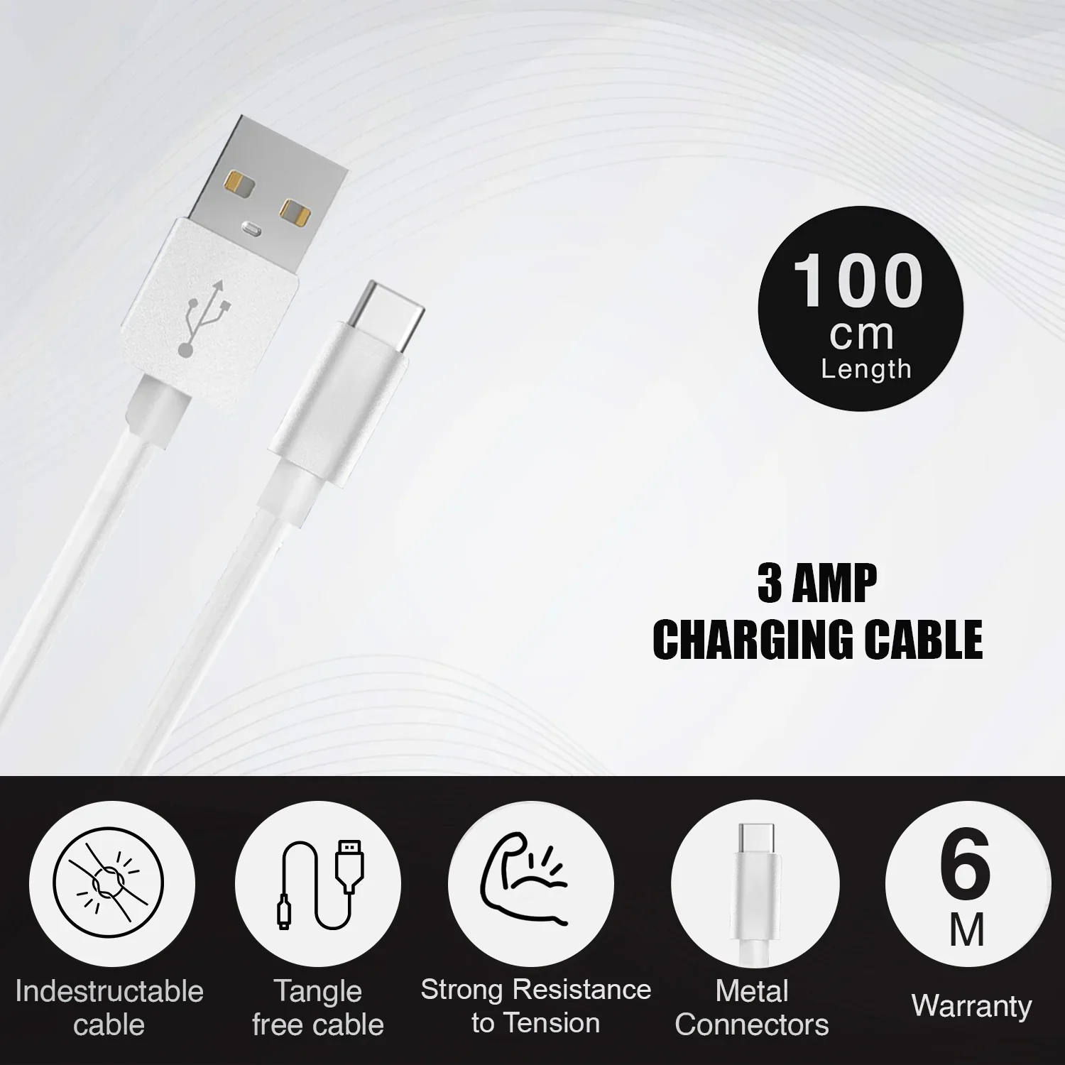 Tecsox 33 Watt fast charging USB A to Type C | Fast Charging | Under ₹200