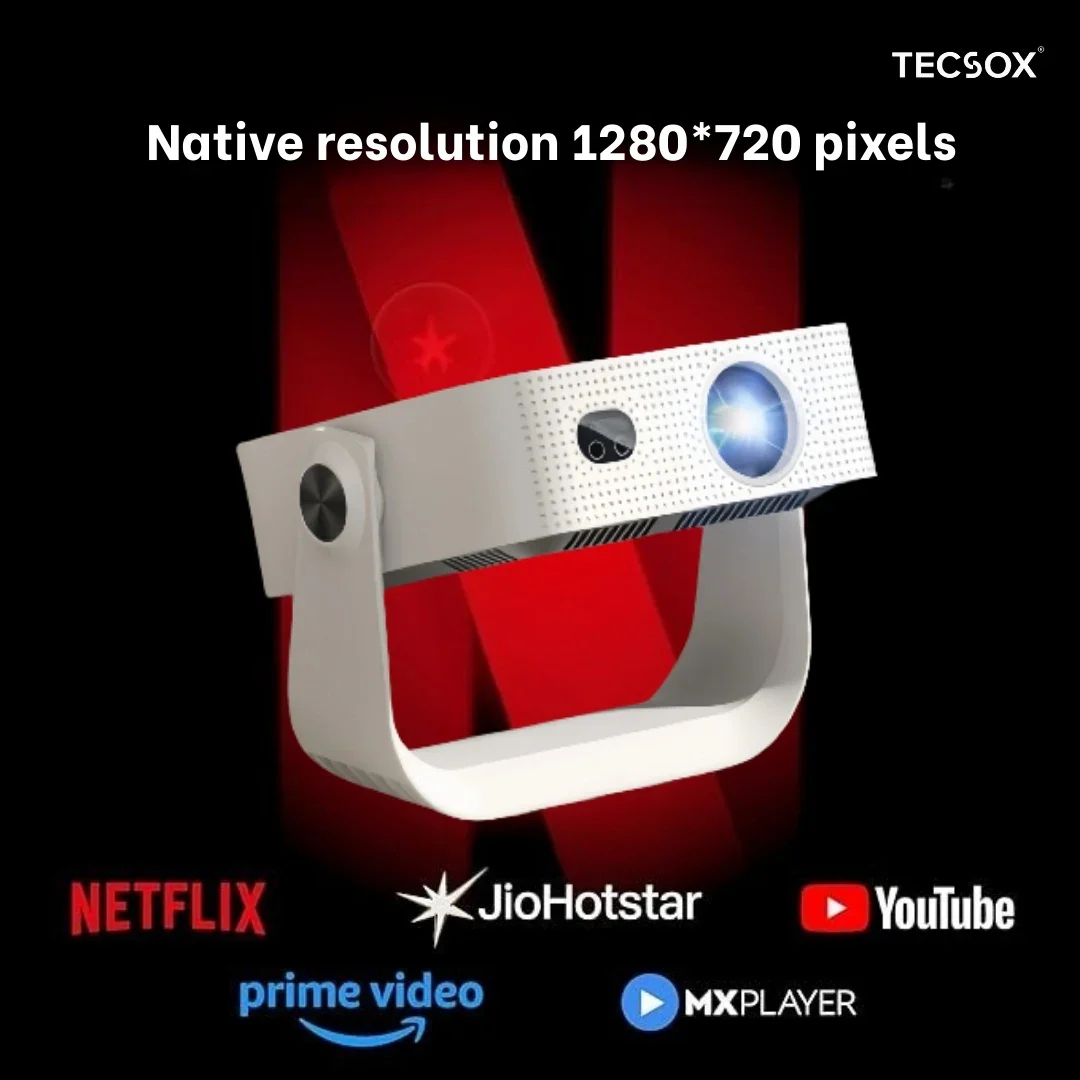 TecSox Aura Projector Online | 4K Decoding Support | Android 12 Smart OS | Under ₹7000 - Image 4