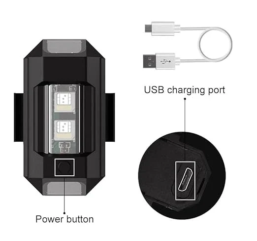 TecSox LED Emergency Strobe Light | USB Rechargeable - Image 3