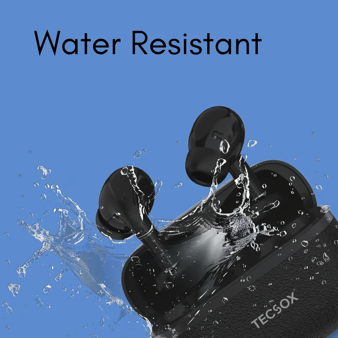 TecSox Moon Bluetooth Earbud With Deep Bass & Comfortable Fit | 30Hrs Playtime | IPX Water Resistant - Image 6