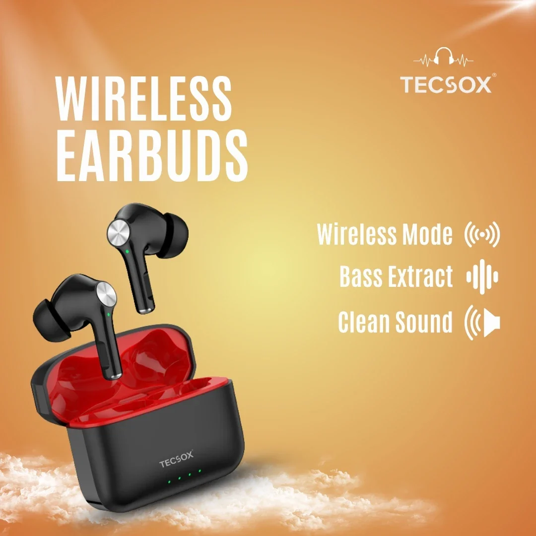 TecSox Neo411 30Hr Playtime |  Wireless Earbud With Deep Bass & Comfortable Fit | IPX Water Resistant - Image 10