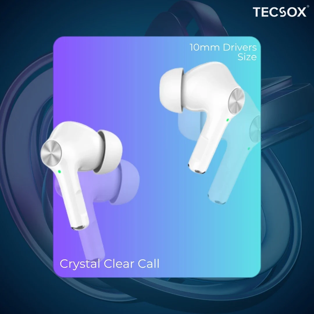 TecSox Neo411 30Hr Playtime |  Wireless Earbud With Deep Bass & Comfortable Fit | IPX Water Resistant - Image 23