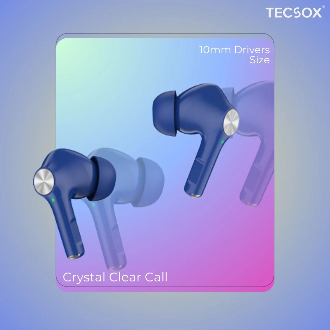 TecSox Neo411 30Hr Playtime |  Wireless Earbud With Deep Bass & Comfortable Fit | IPX Water Resistant - Image 25