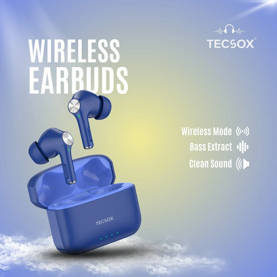TecSox Neo411 30Hr Playtime |  Wireless Earbud With Deep Bass & Comfortable Fit | IPX Water Resistant - Image 29