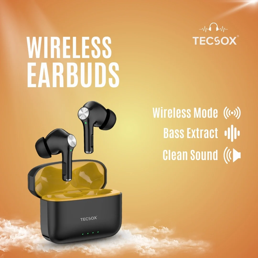 TecSox Neo411 30Hr Playtime |  Wireless Earbud With Deep Bass & Comfortable Fit | IPX Water Resistant - Image 41