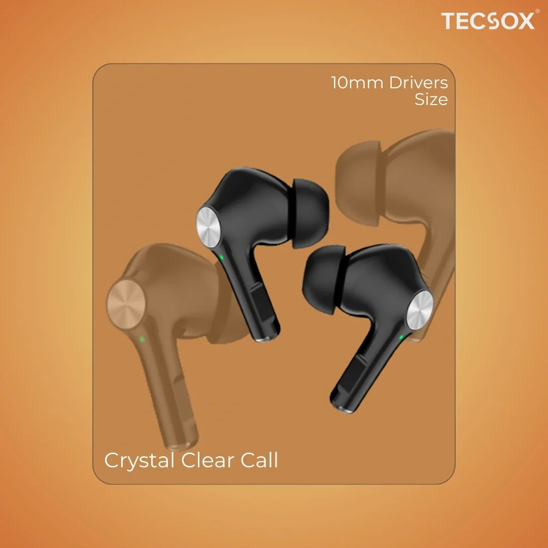 TecSox Neo411 30Hr Playtime |  Wireless Earbud With Deep Bass & Comfortable Fit | IPX Water Resistant - Image 42