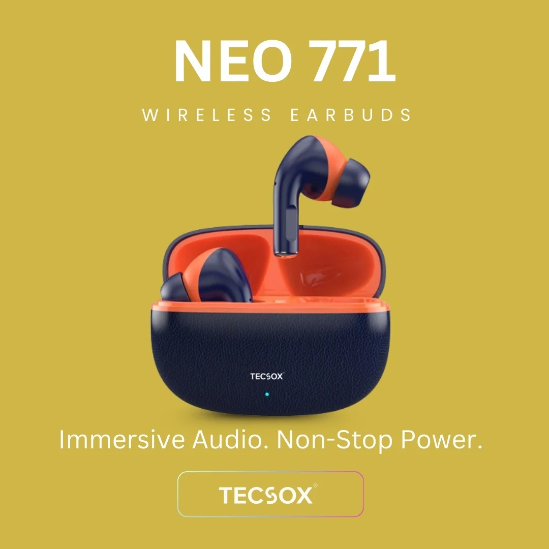 TecSox Neo771 Bluetooth Earbud With Deep Bass & Comfortable Fit | IPX Water Resistant - Image 31