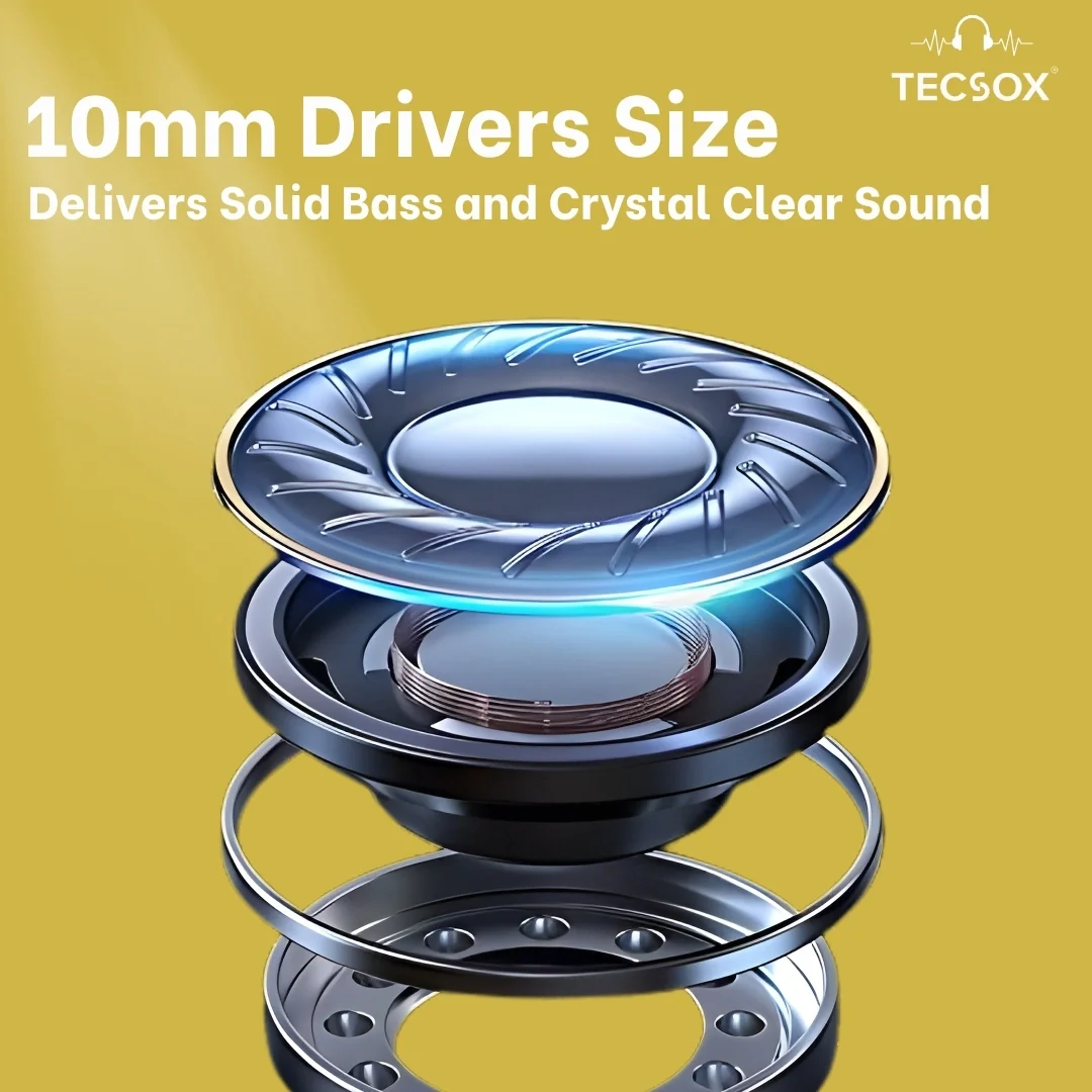 TecSox Neo771 Bluetooth Earbud With Deep Bass & Comfortable Fit | IPX Water Resistant - Image 37