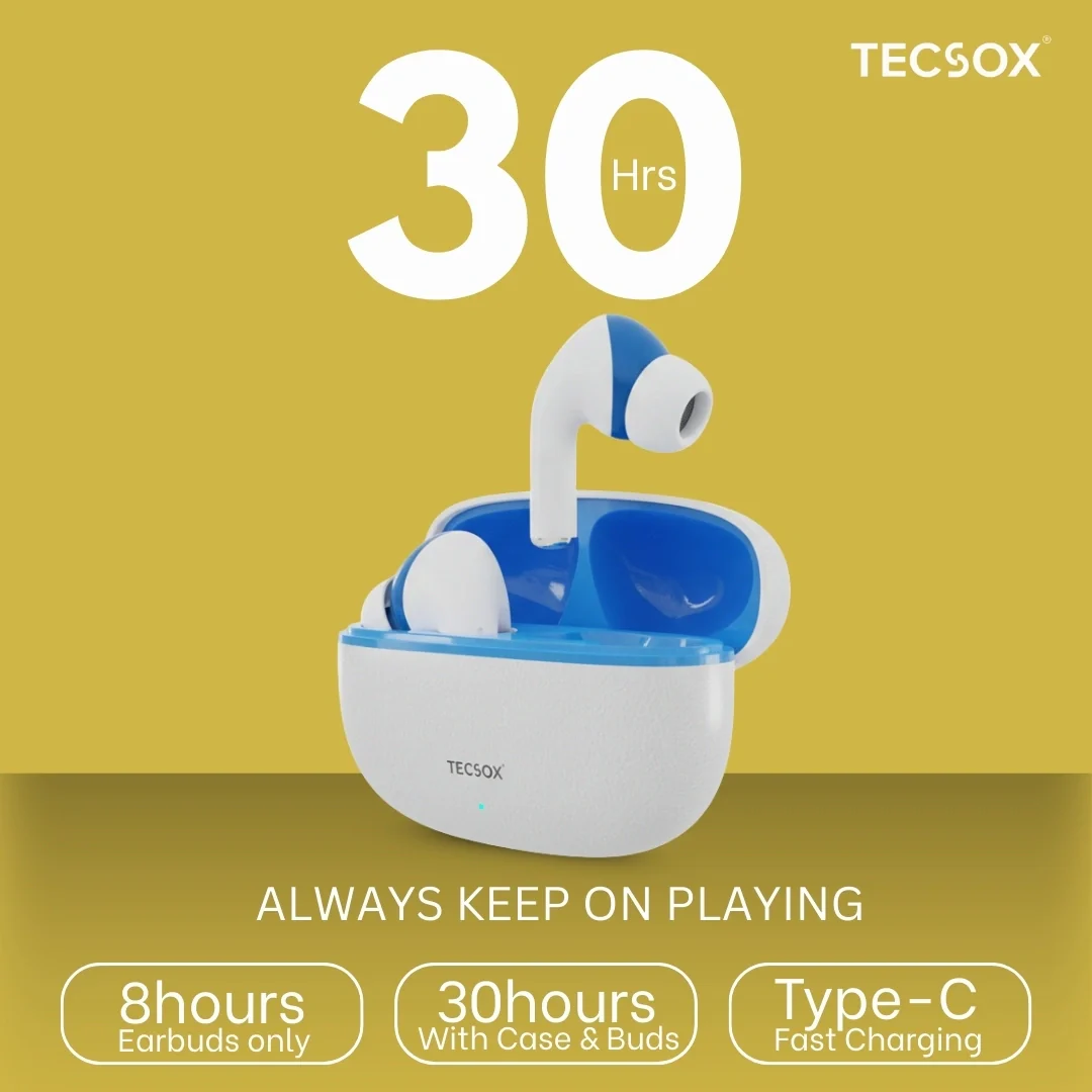 TecSox Neo771 Bluetooth Earbud With Deep Bass & Comfortable Fit | IPX Water Resistant - Image 44