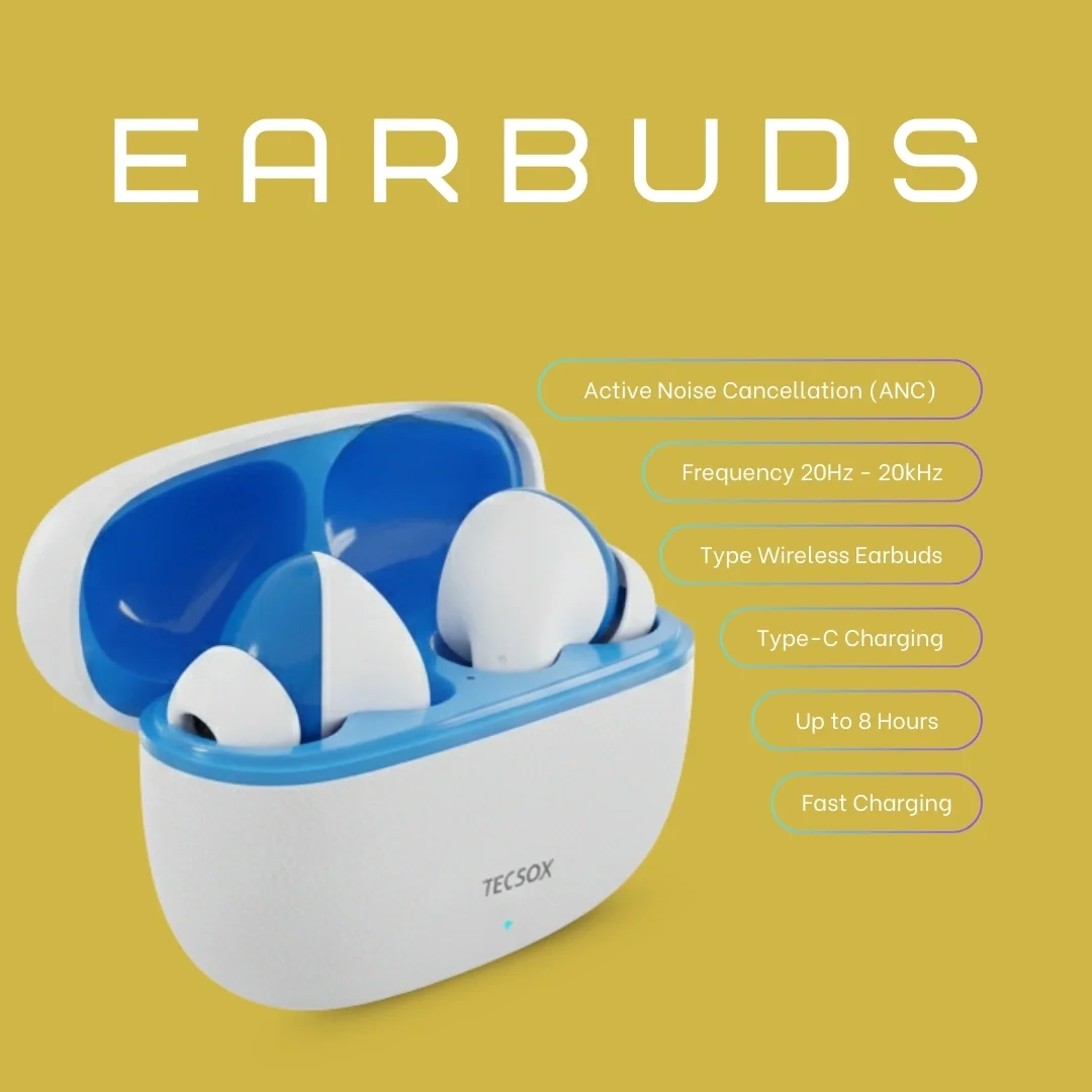 TecSox Neo771 Bluetooth Earbud With Deep Bass & Comfortable Fit | IPX Water Resistant - Image 45