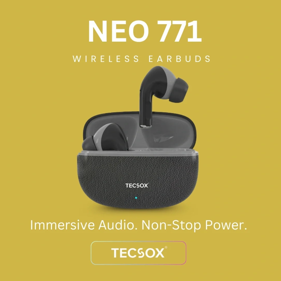 TecSox Neo771 Bluetooth Earbud With Deep Bass & Comfortable Fit | IPX Water Resistant - Image 7
