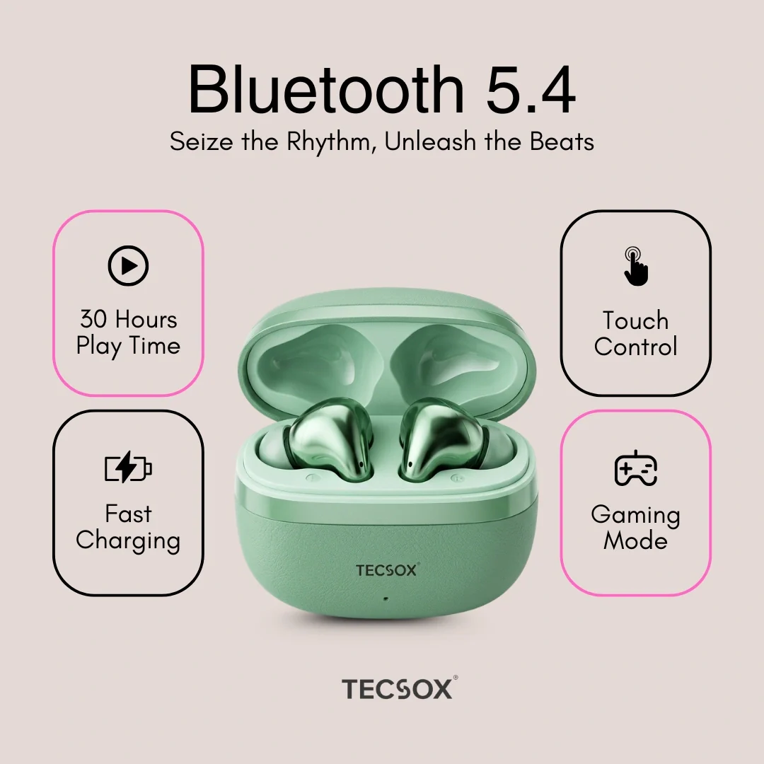 TecSox Neo861 Bluetooth Earbud With Deep Bass | IPX Water Resistant - Image 16