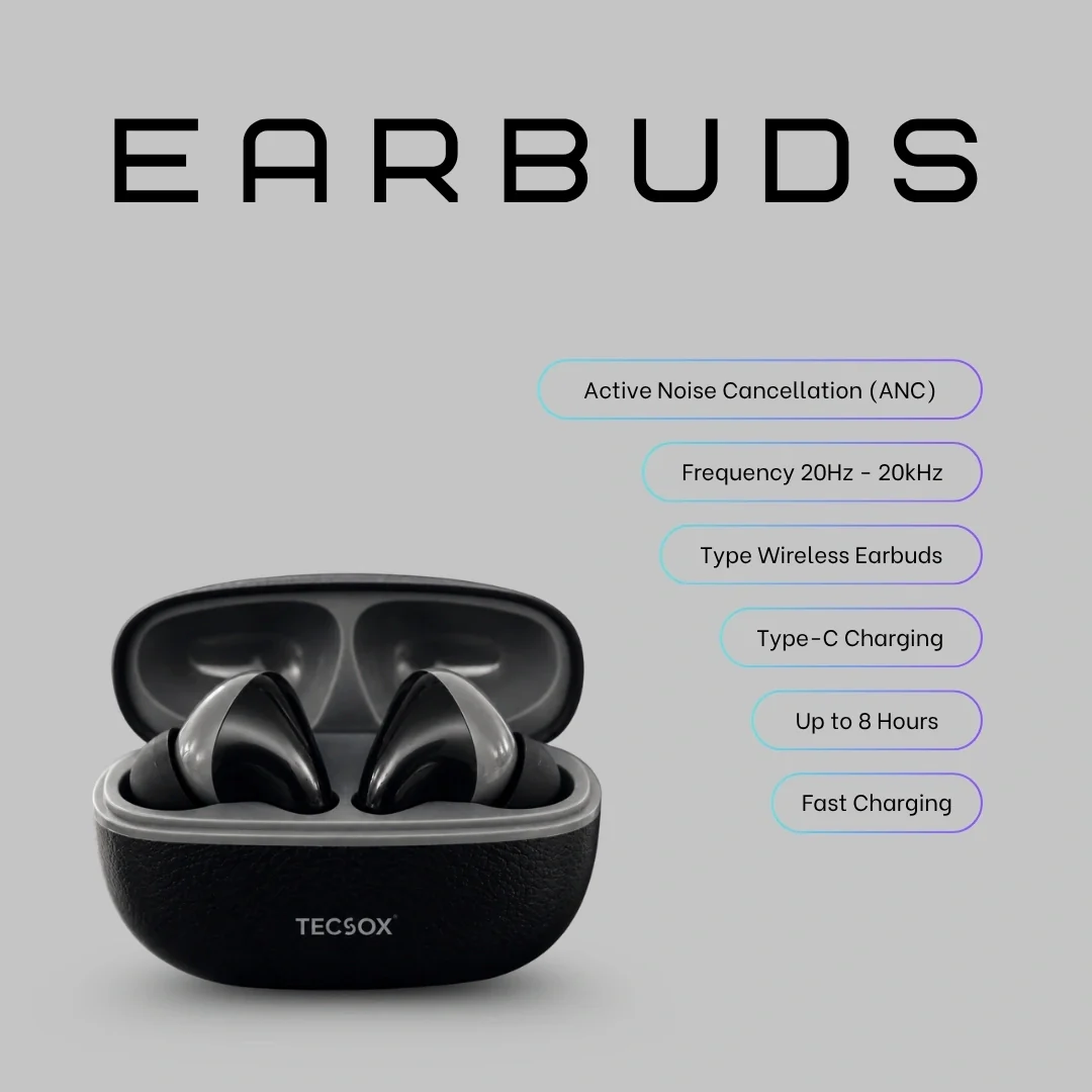 TecSox Neo861 Bluetooth Earbud With Deep Bass | IPX Water Resistant - Image 25