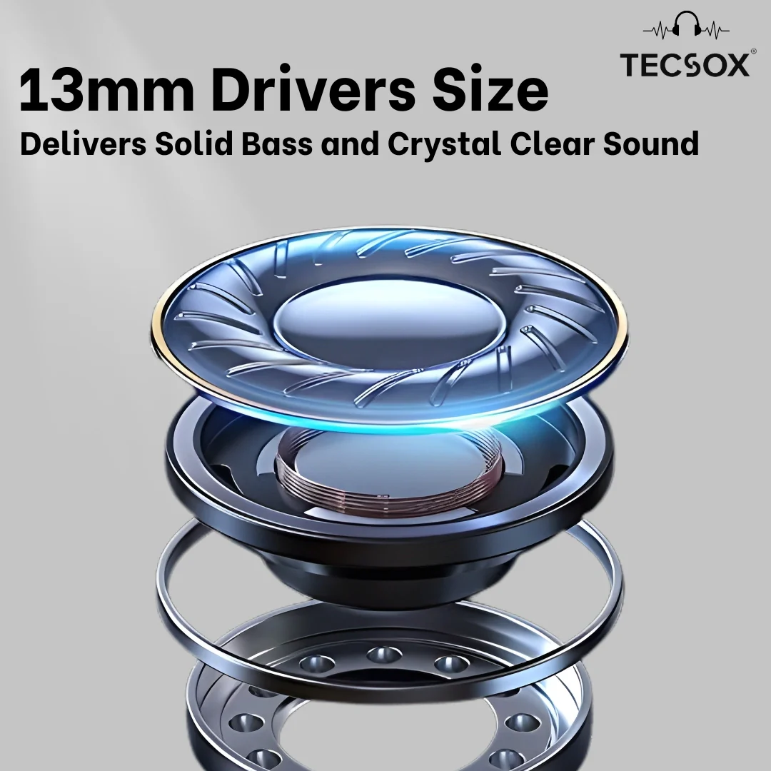 TecSox Neo861 Bluetooth Earbud With Deep Bass | IPX Water Resistant - Image 28