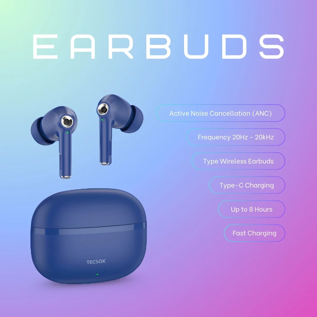 TecSox Omega 201 Wireless Earbud With Deep Bass & Comfortable Fit | IPX Water Resistant - Image 28