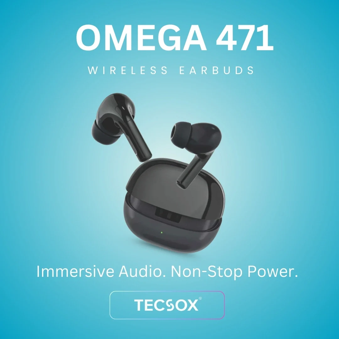 TecSox Omega 471 Wireless Earbud With Comfortable Fit | IPX Water Resistant - Image 4