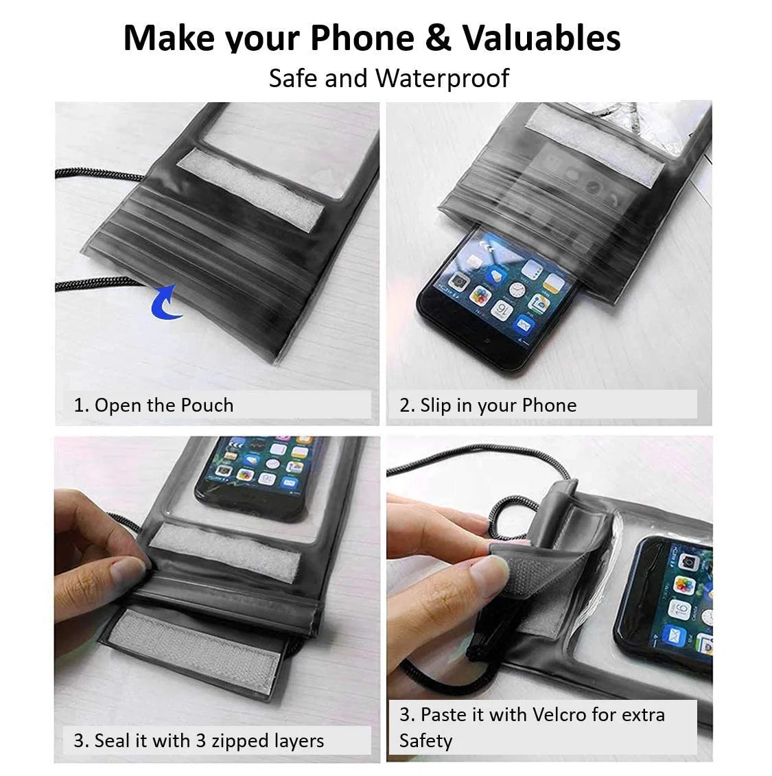 TecSox PVC Rain Protection Cover for 7 inches | Phone Pouch - Image 4