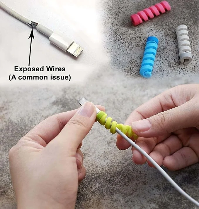 TecSox Spiral Cable Charger Protector | All Types of Wires - Image 3