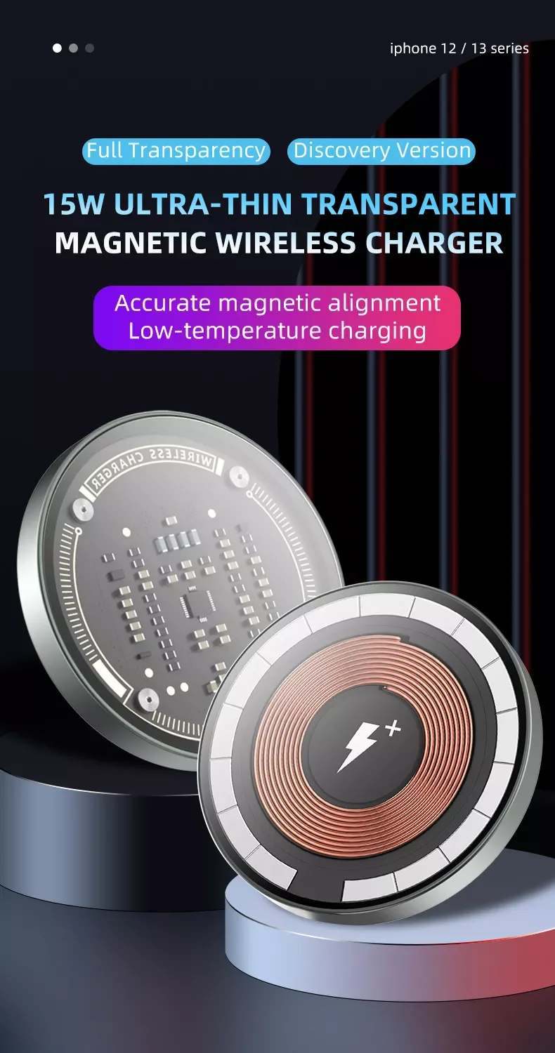 Transparent Magnetic Wireless Charger for iPhone - Image 4