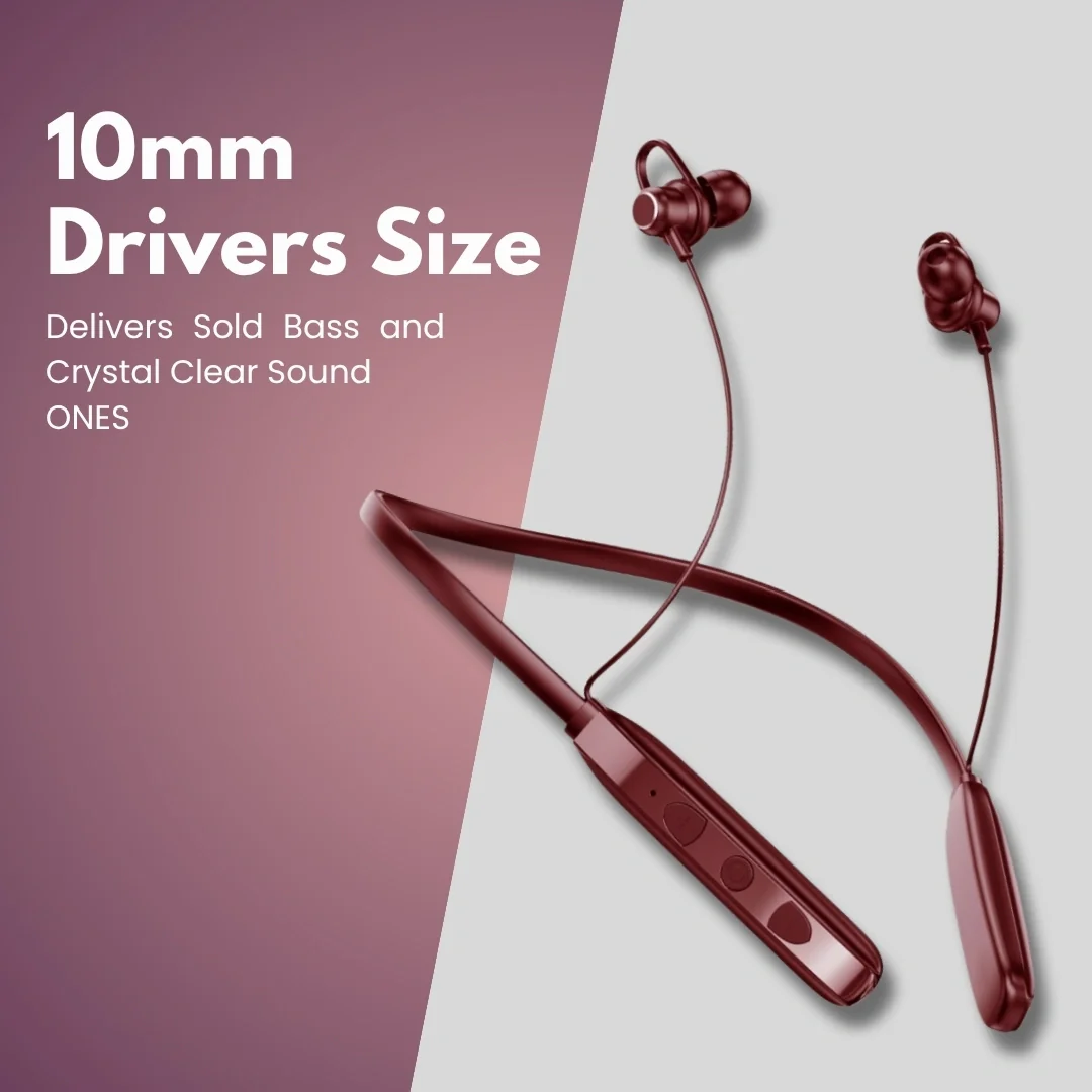 TecSox Verve Bluetooth Neckband | Metallic Touch + High Bass - Image 19