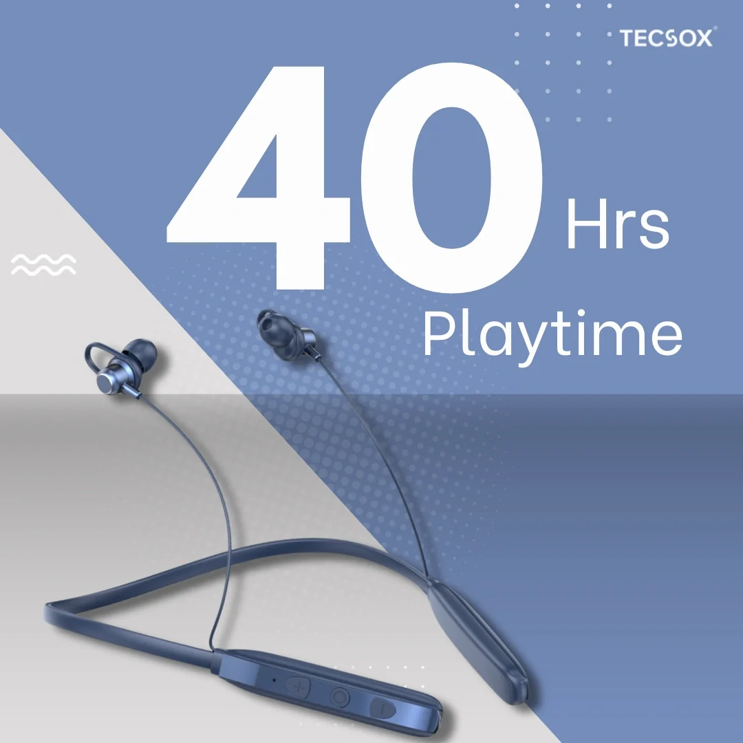 TecSox Verve Bluetooth Neckband | Metallic Touch + High Bass - Image 21