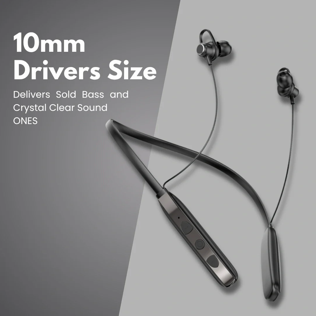 TecSox Verve Bluetooth Neckband | Metallic Touch + High Bass - Image 9