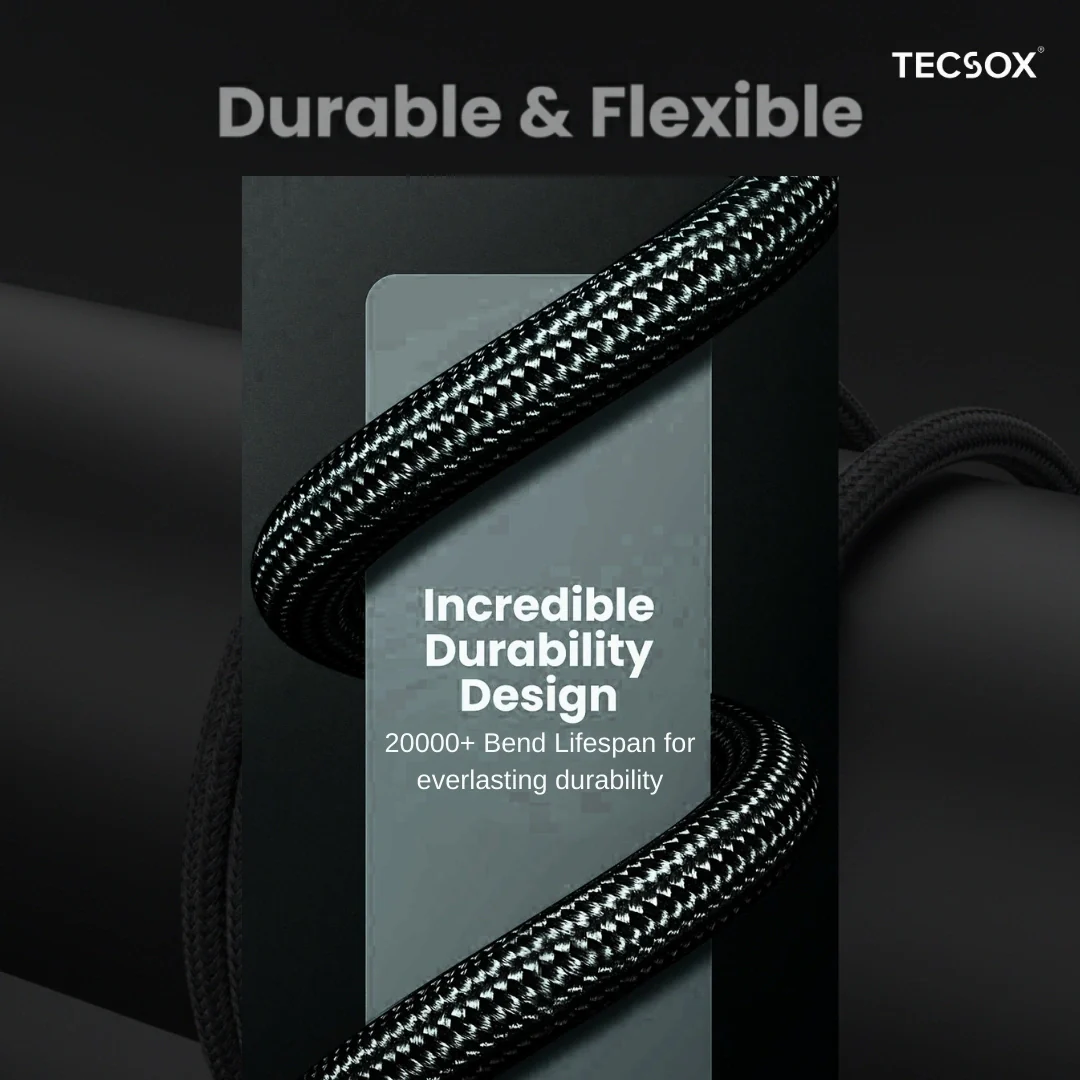 TecSox Zap Type-C to C | 1.5 Meter Fast Charging Cable | 60W - Image 13